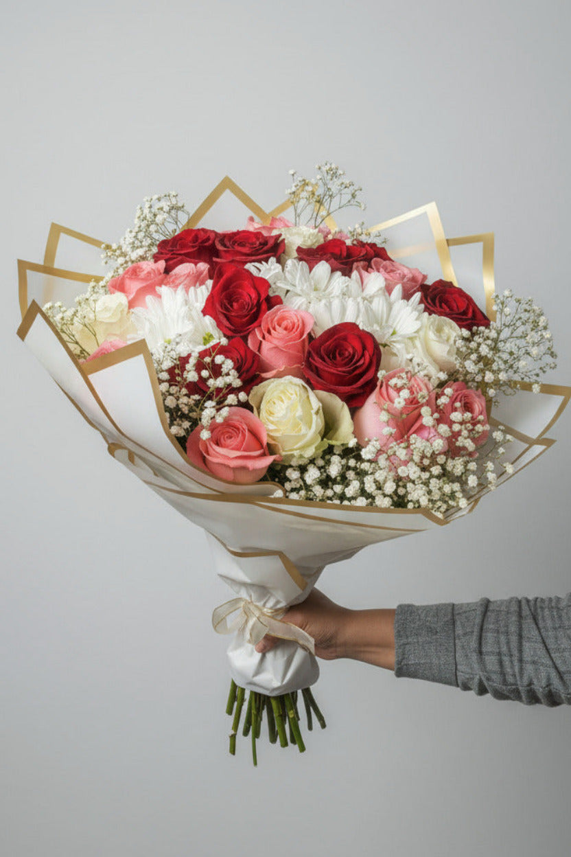 Pink and Red Roses